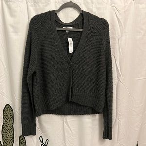 American Eagle cropped button up sweater